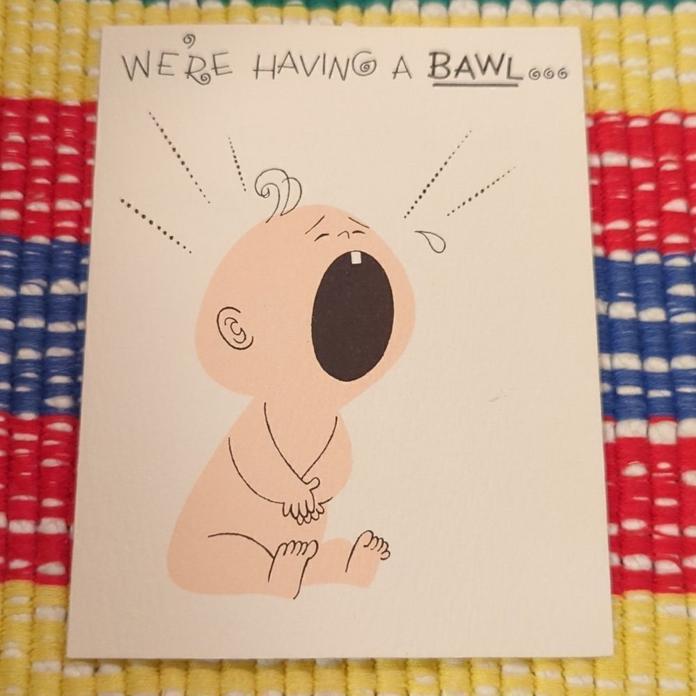 Vintage‎ New Baby announcement card set